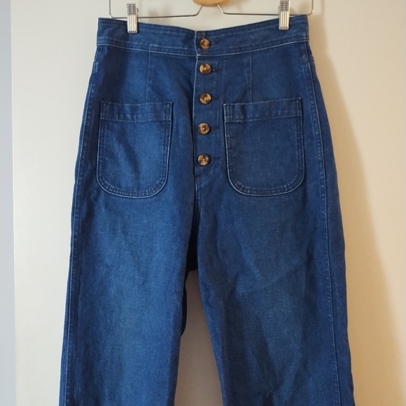 CARON CALLAHAN Emily Blue Cotton Denim Pants M - Picture 6 of 8
